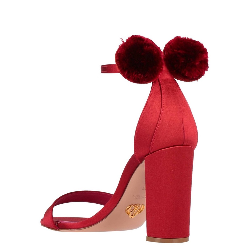 Oscar Tiye Minnie Mouse Red Satin Block Heel Disney